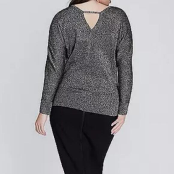 NWT LANE BRYANT V-neck Metallic Sweater Size 18/20 - Picture 16 of 16